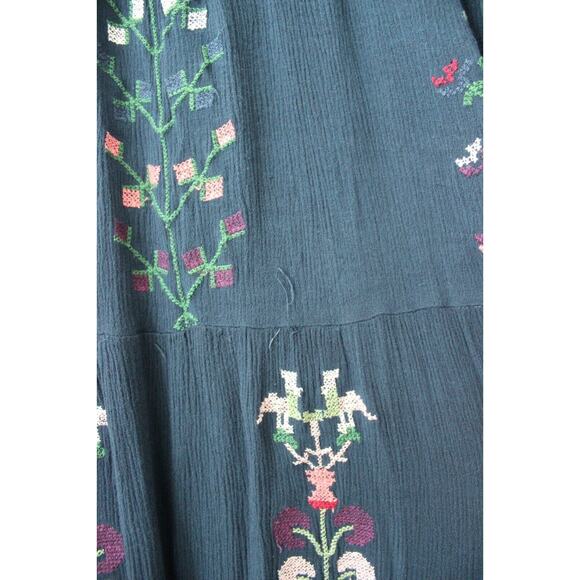 Orange Creek Womens Embroidered Dress Pockets Navy Size M Pre-Owned - Picture 8 of 8